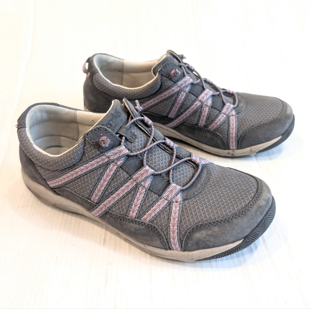 DANSKO Women's Gray and Pink Slip-on Athletic Sneakers Shoes Size 41